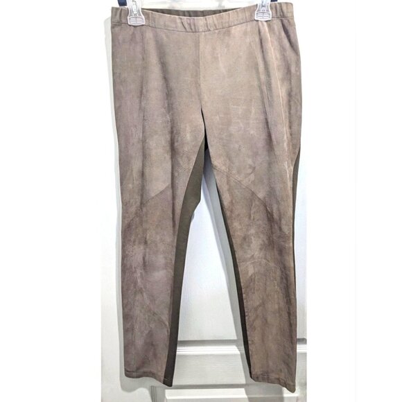 LAFAYETTE 148 | Suede and Ponte Riding Pants in Portobello - Picture 2 of 9